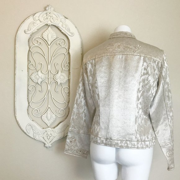 ❌SOLD❌ Urban Tribe | Cream Boho Southwest Design Jacket M - Picture 5 of 10